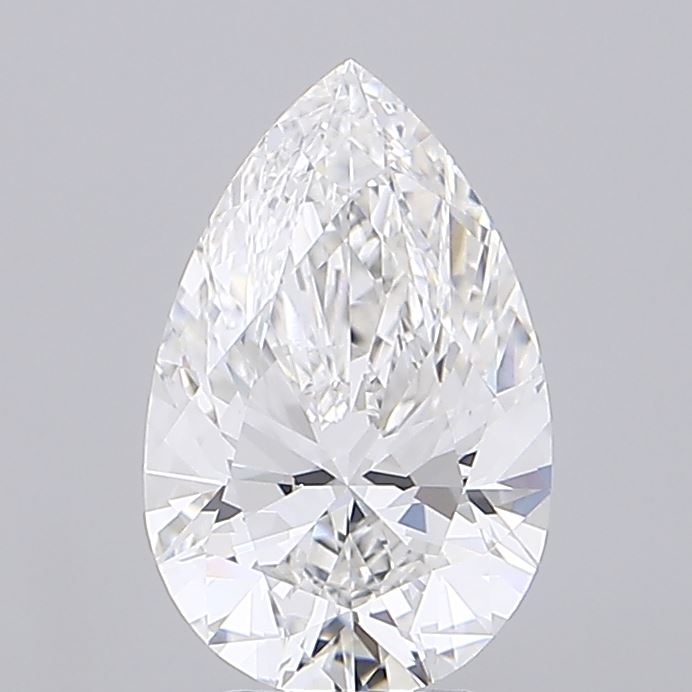 4.06 Carat Pear Shaped, Ideal Cut, E Color, VVS2 Clarity, IGI Certified Lab Grown Diamond