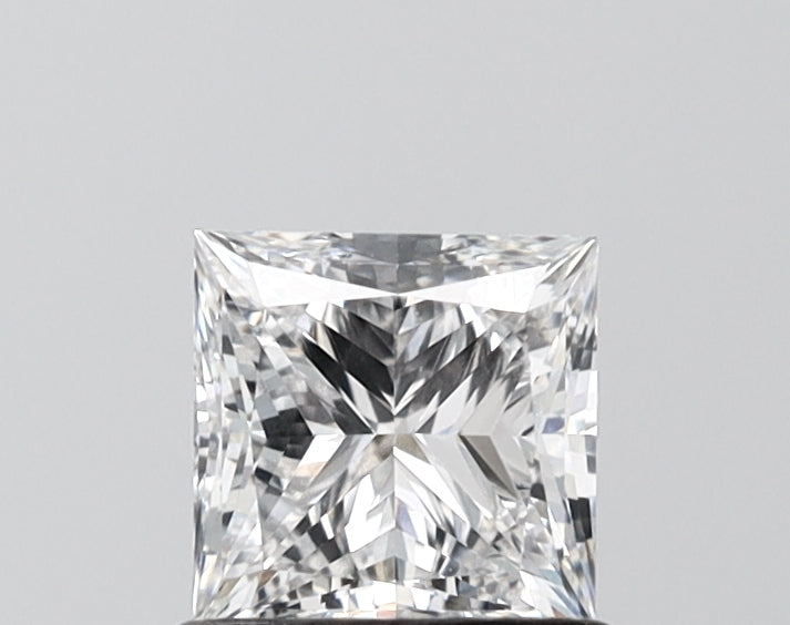 1.02 Carat Princess Shaped, Ideal Cut, D Color, VVS2 Clarity, IGI Certified Lab Grown Diamond