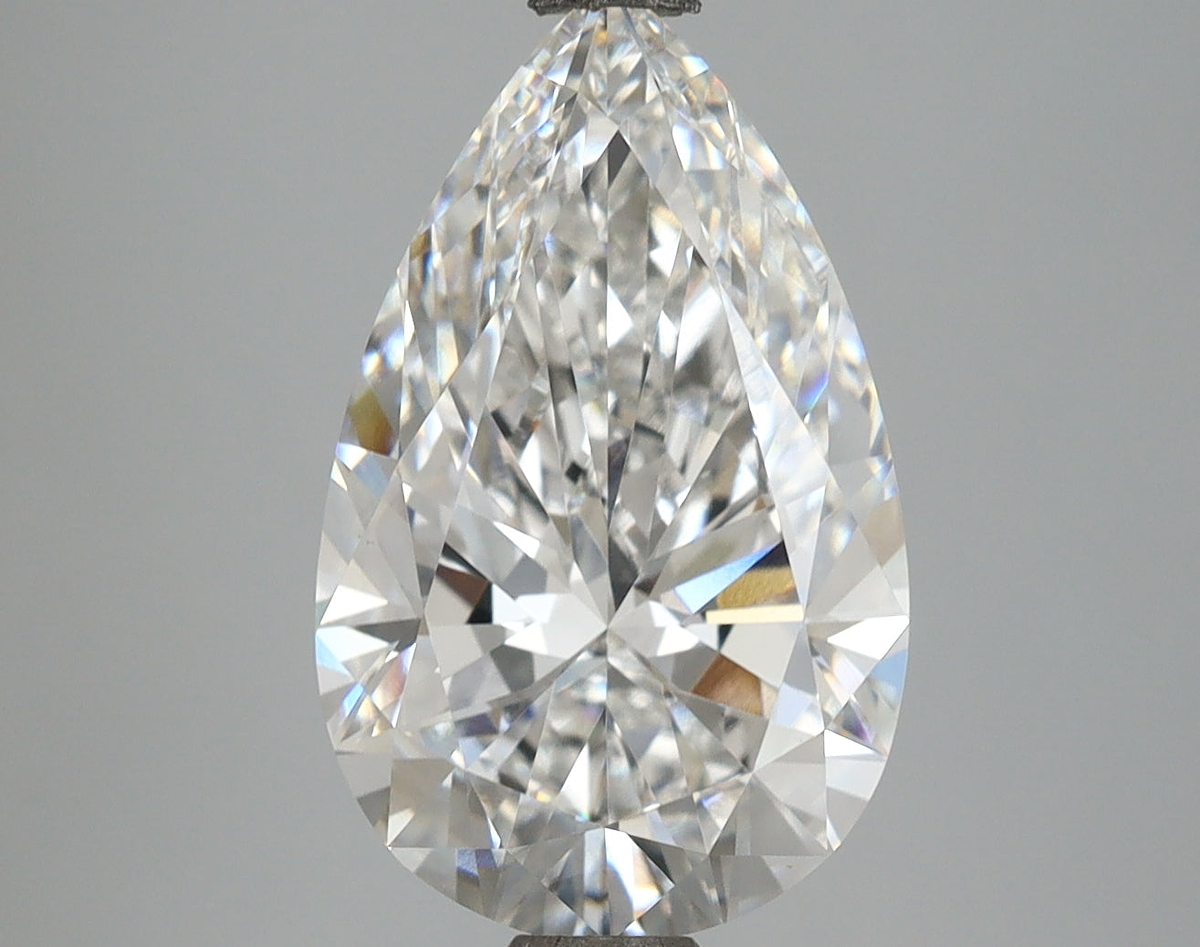 4.10 Carat Pear Shaped, Ideal Cut, E Color, VVS2 Clarity, IGI Certified Lab Grown Diamond