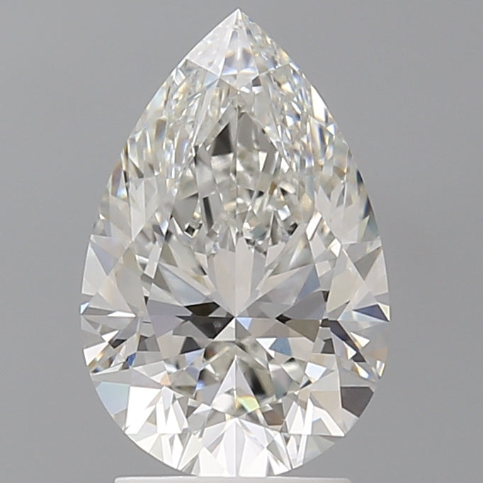 2.59 Carat Pear Shaped, Ideal Cut, F Color, VVS2 Clarity, IGI Certified Lab Grown Diamond