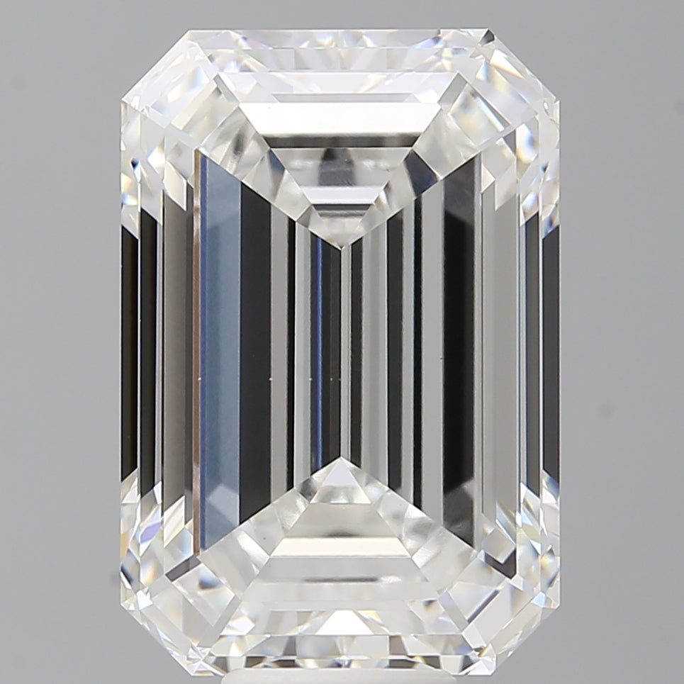 12.09 Carat Emerald Shaped, Ideal Cut, F Color, VVS2 Clarity, IGI Certified Lab Grown Diamond