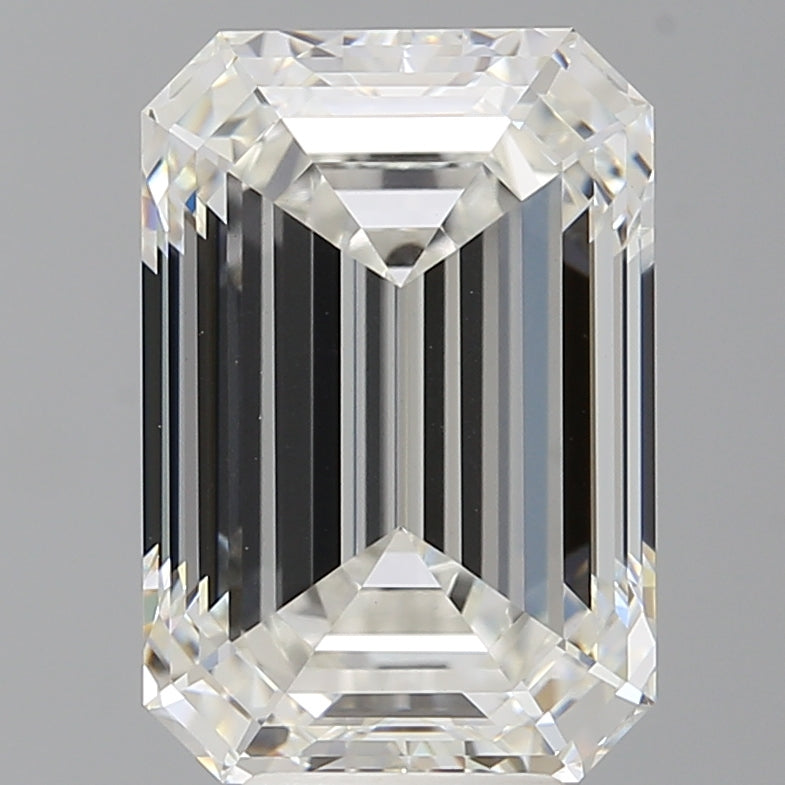 7.10 Carat Emerald Shaped, Ideal Cut, F Color, VVS2 Clarity, IGI Certified Lab Grown Diamond