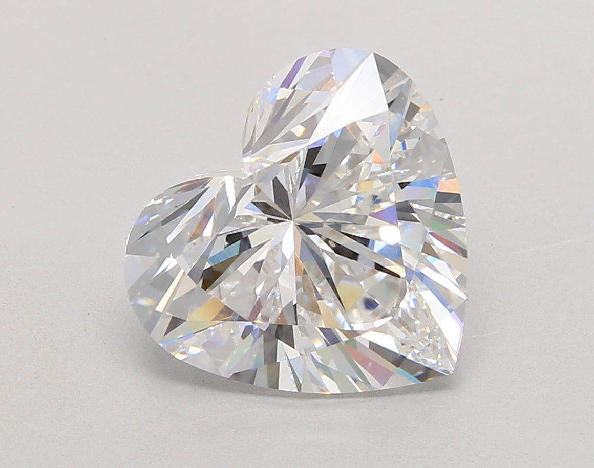 5.07 Carat Heart Shaped, Ideal Cut, E Color, VVS1 Clarity, IGI Certified Lab Grown Diamond