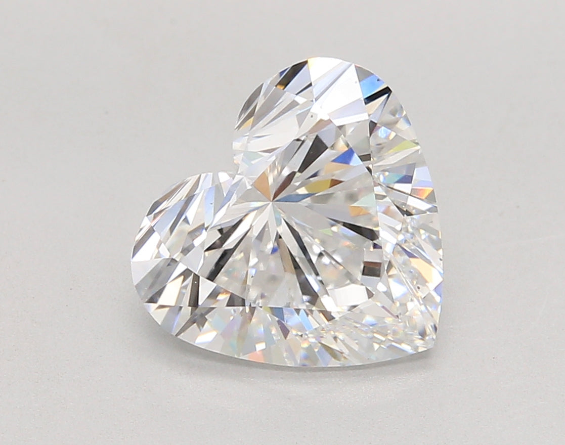 4.08 Carat Heart Shaped, Ideal Cut, E Color, VS1 Clarity, IGI Certified Lab Grown Diamond