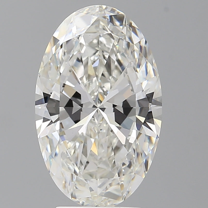 4.06 Carat Oval Shaped, Ideal Cut, F Color, VVS2 Clarity, IGI Certified Lab Grown Diamond