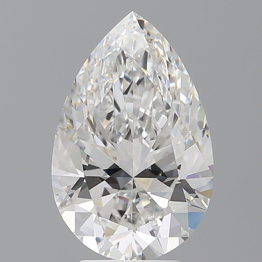 4.59 Carat Pear Shaped, Ideal Cut, E Color, VVS2 Clarity, IGI Certified Lab Grown Diamond