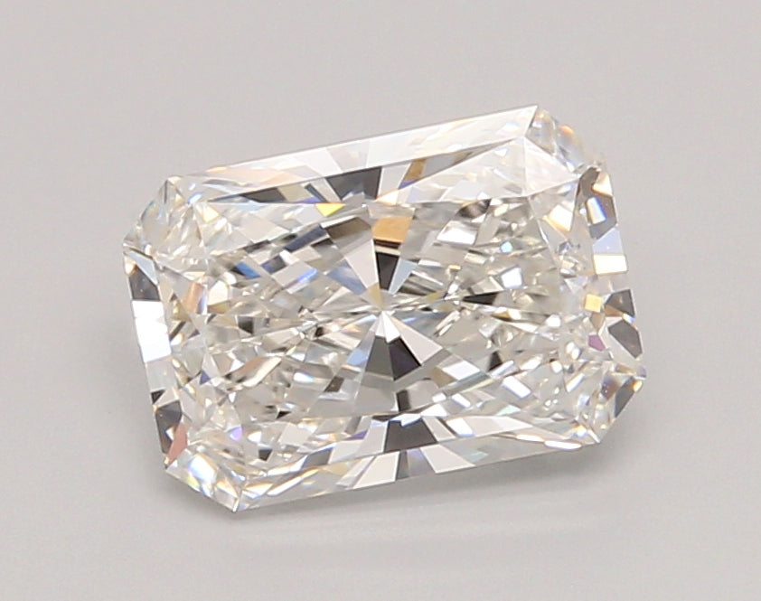 2.06 Carat Radiant Shaped, Ideal Cut, F Color, VVS2 Clarity, IGI Certified Lab Grown Diamond