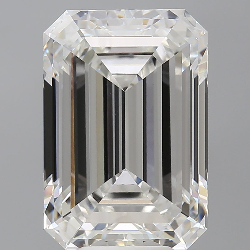 8.60 Carat Emerald Shaped, Ideal Cut, F Color, VVS2 Clarity, IGI Certified Lab Grown Diamond