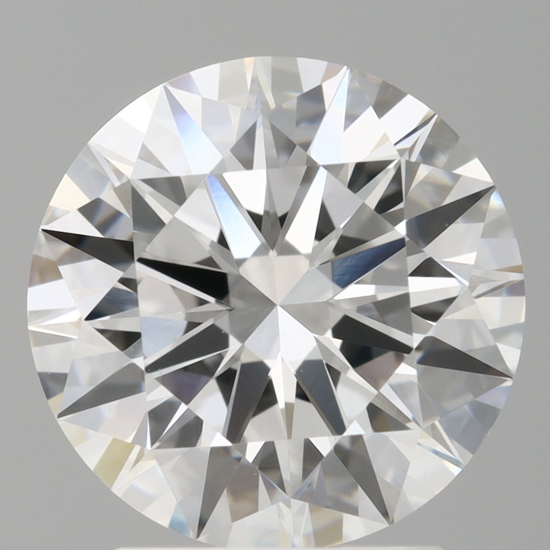 2.60 Carat Round Shaped, Ideal Cut, D Color, VVS2 Clarity, IGI Certified Lab Grown Diamond