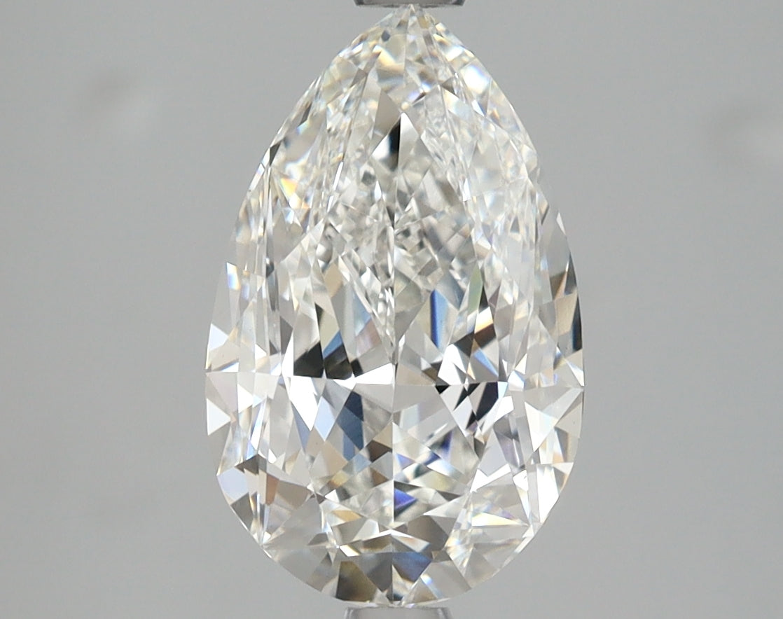 2.85 Carat Pear Shaped, Very Good Cut, E Color, VVS2 Clarity, IGI Certified Lab Grown Diamond