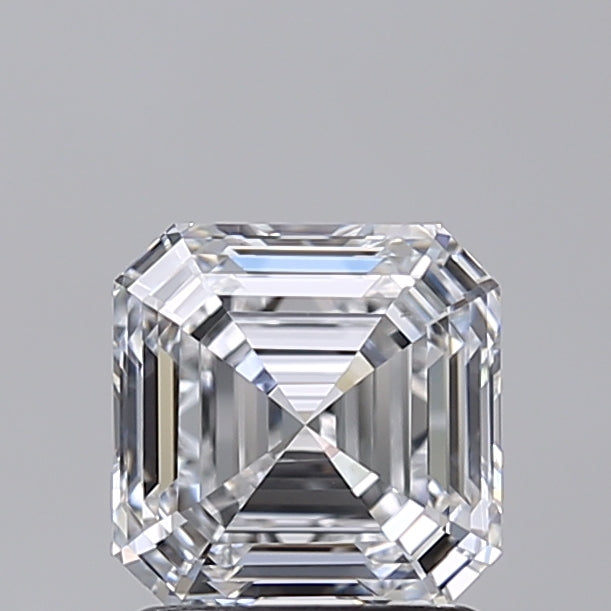 1.52 Carat Asscher Shaped, Ideal Cut, D Color, VS1 Clarity, GIA Certified Lab Grown Diamond