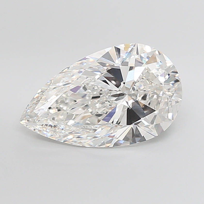 10.05 Carat Pear Shaped, Ideal Cut, F Color, VVS2 Clarity, IGI Certified Lab Grown Diamond