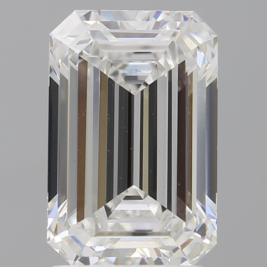 2.60 Carat Emerald Shaped, Ideal Cut, E Color, VS1 Clarity, IGI Certified Lab Grown Diamond