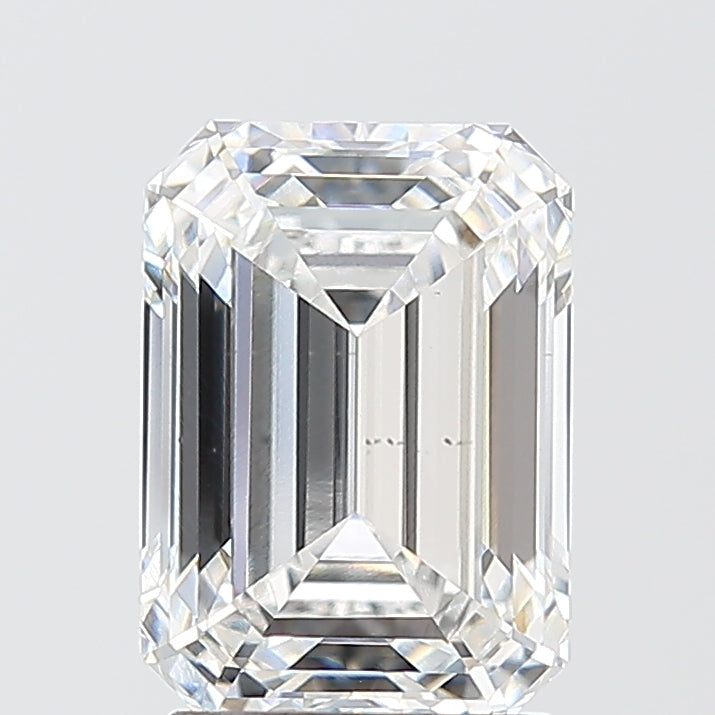 2.60 Carat Emerald Shaped, Ideal Cut, E Color, VS1 Clarity, IGI Certified Lab Grown Diamond