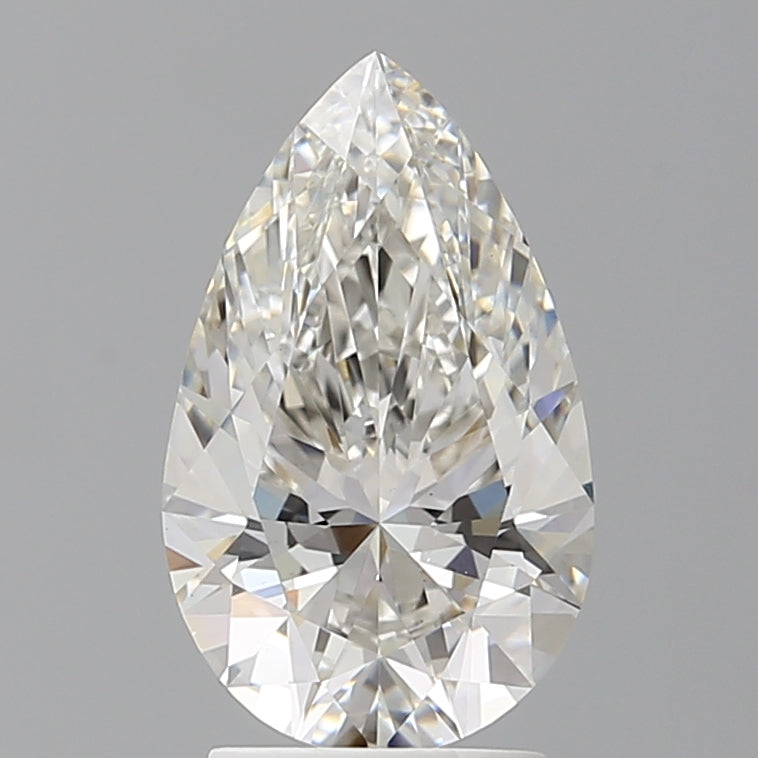 2.60 Carat Pear Shaped, Ideal Cut, F Color, VS1 Clarity, IGI Certified Lab Grown Diamond