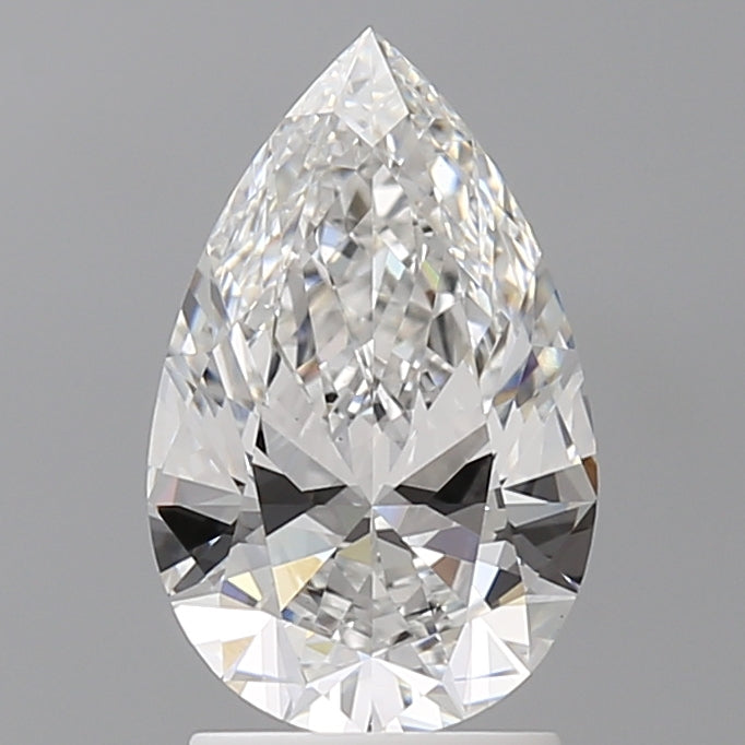 2.01 Carat Pear Shaped, Excellent Cut, E Color, VVS2 Clarity, IGI Certified Lab Grown Diamond