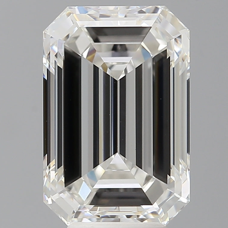 6.08 Carat Emerald Shaped, Excellent Cut, F Color, VVS2 Clarity, IGI Certified Lab Grown Diamond