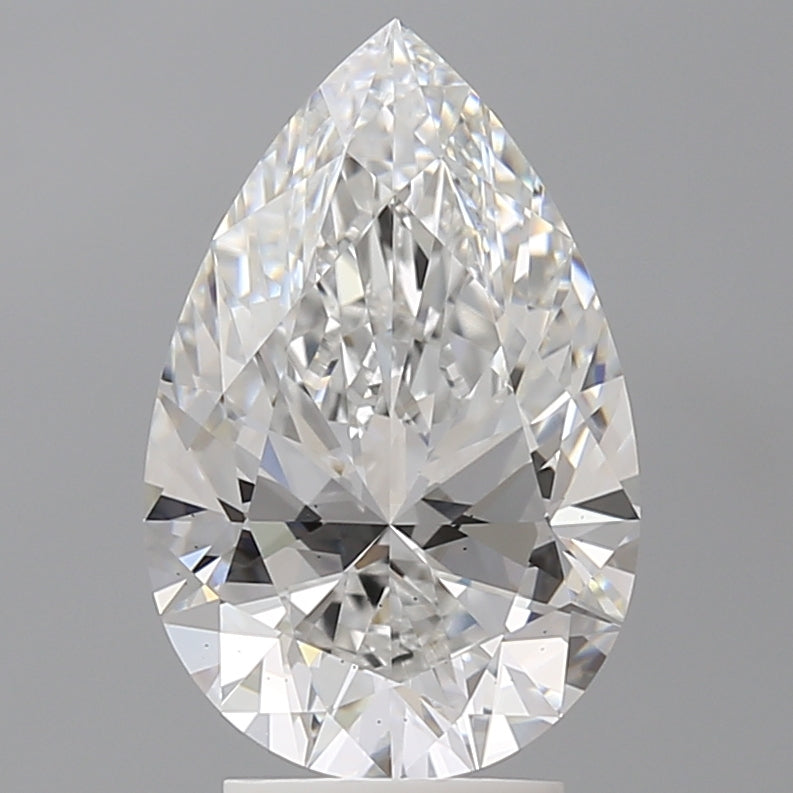 3.59 Carat Pear Shaped, Ideal Cut, E Color, VS2 Clarity, IGI Certified Lab Grown Diamond