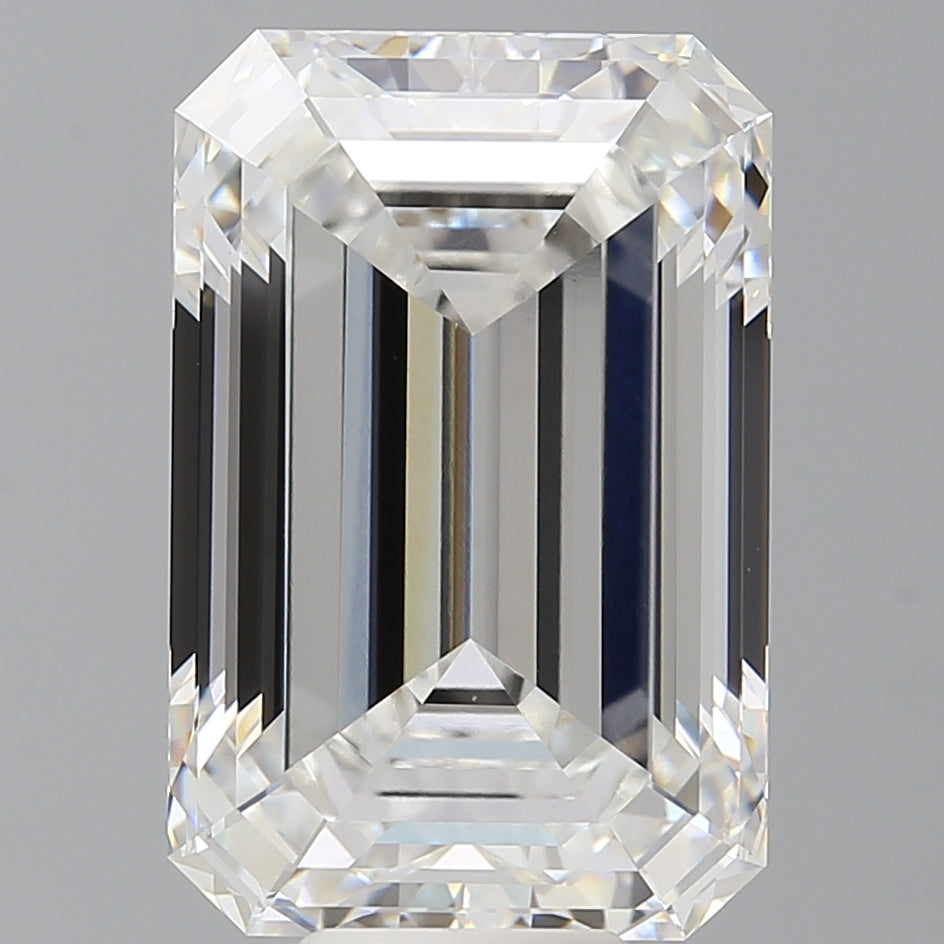 11.59 Carat Emerald Shaped, Ideal Cut, F Color, VVS2 Clarity, IGI Certified Lab Grown Diamond