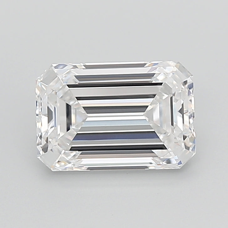 5.01 Carat Emerald Shaped, Ideal Cut, E Color, VVS2 Clarity, IGI Certified Lab Grown Diamond