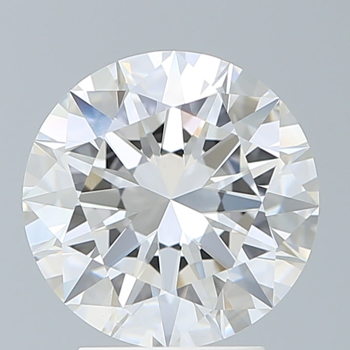 3.09 Carat Round Shaped, Excellent Cut, F Color, VVS2 Clarity, IGI Certified Lab Grown Diamond
