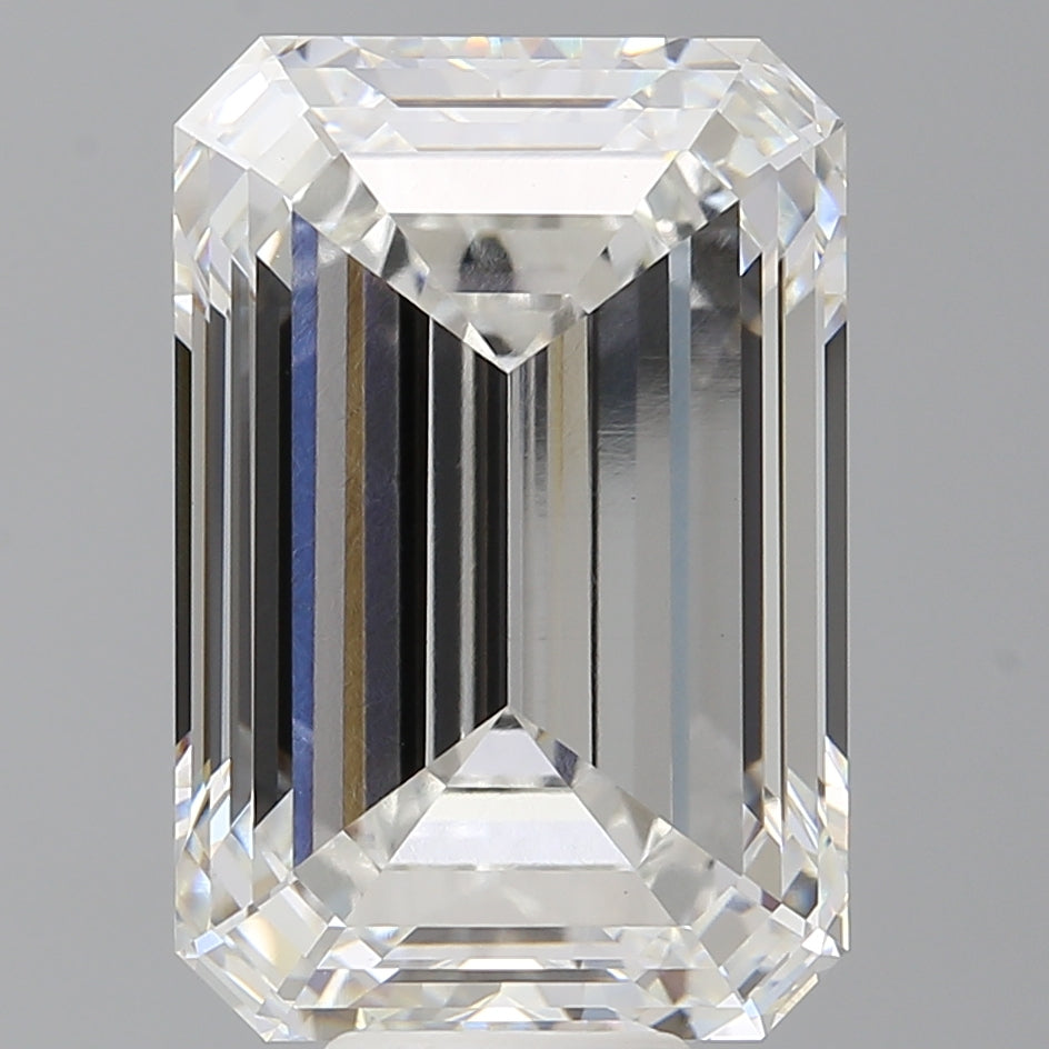 12.08 Carat Emerald Shaped, Ideal Cut, F Color, VVS2 Clarity, IGI Certified Lab Grown Diamond