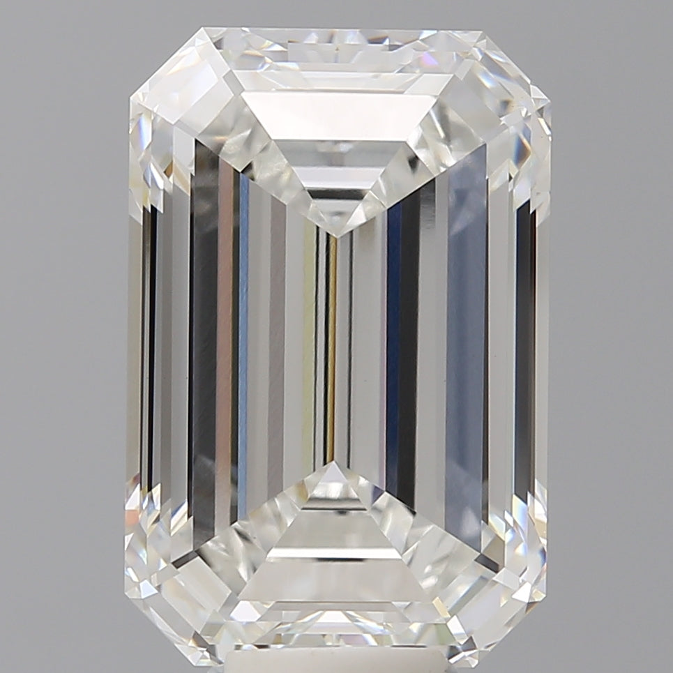 12.07 Carat Emerald Shaped, Ideal Cut, F Color, VVS2 Clarity, IGI Certified Lab Grown Diamond
