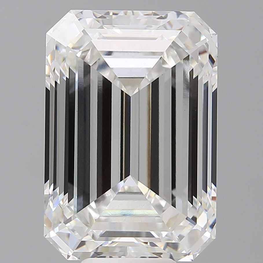 11.10 Carat Emerald Shaped, Ideal Cut, F Color, VVS2 Clarity, IGI Certified Lab Grown Diamond