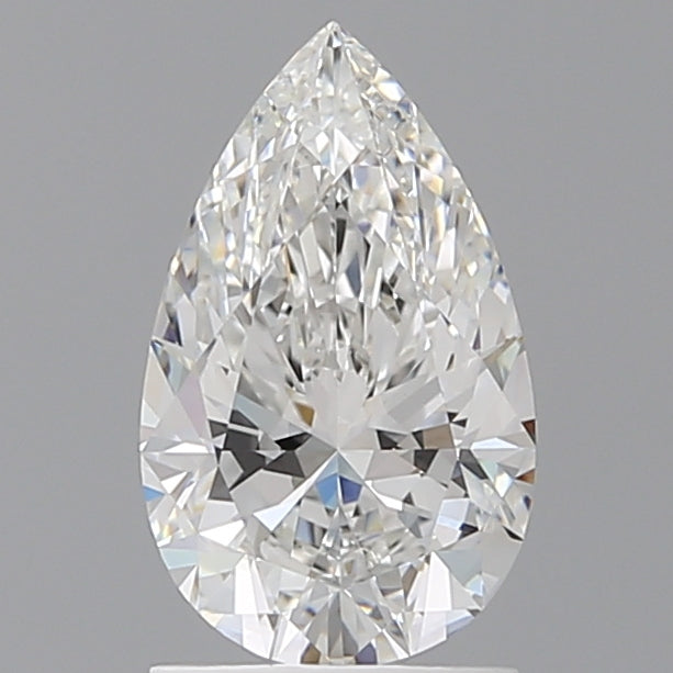 1.57 Carat Pear Shaped, Ideal Cut, E Color, VVS2 Clarity, IGI Certified Lab Grown Diamond