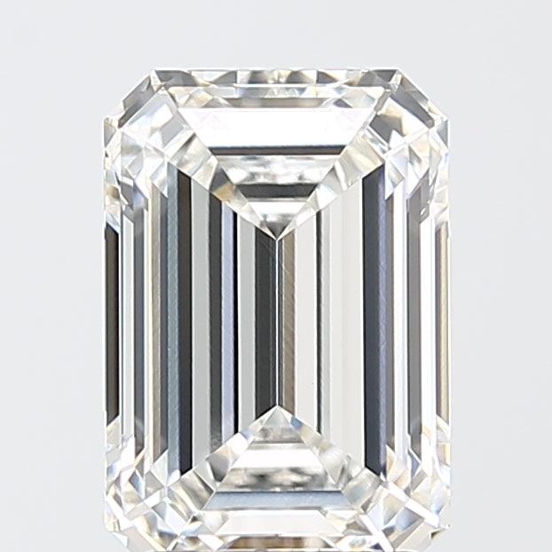 3.10 Carat Emerald Shaped, Ideal Cut, F Color, VVS2 Clarity, IGI Certified Lab Grown Diamond