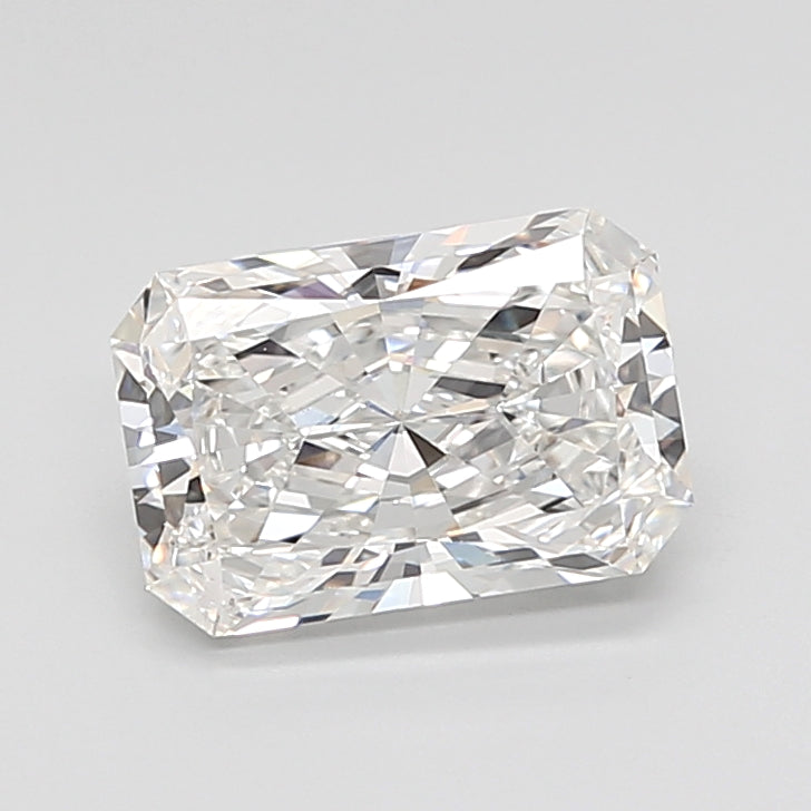 3.54 Carat Radiant Shaped, Ideal Cut, F Color, VVS2 Clarity, IGI Certified Lab Grown Diamond