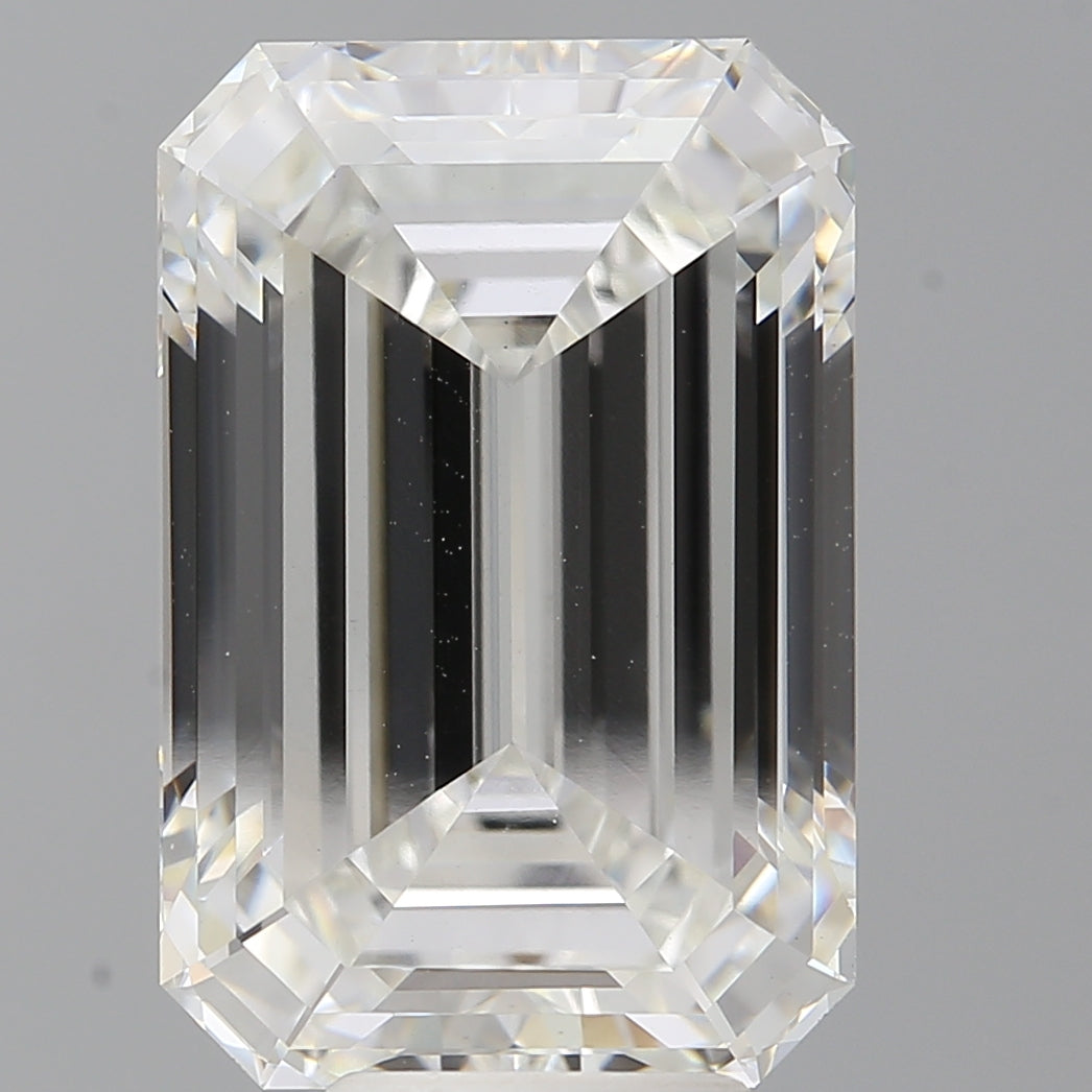 8.04 Carat Emerald Shaped, Ideal Cut, F Color, VVS2 Clarity, IGI Certified Lab Grown Diamond