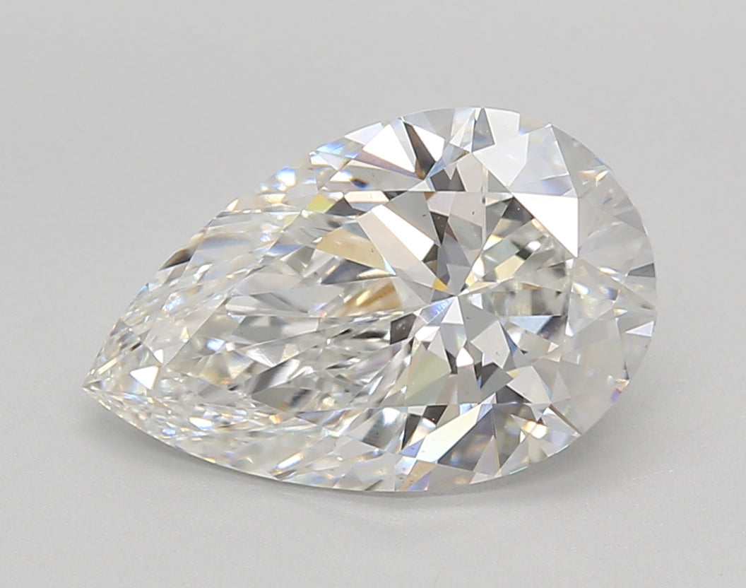 3.01 Carat Pear Shaped, Excellent Cut, F Color, VS1 Clarity, IGI Certified Lab Grown Diamond
