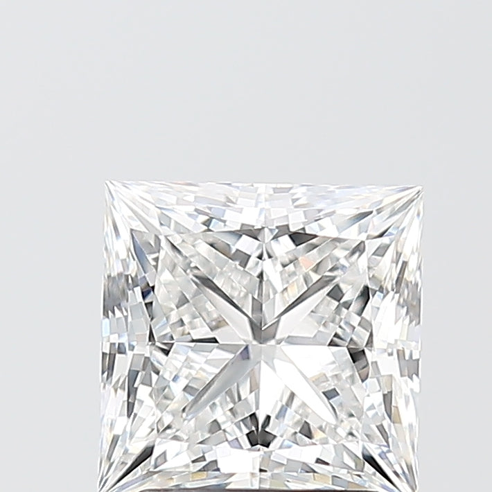 2.06 Carat Princess Shaped, Ideal Cut, E Color, VVS2 Clarity, IGI Certified Lab Grown Diamond