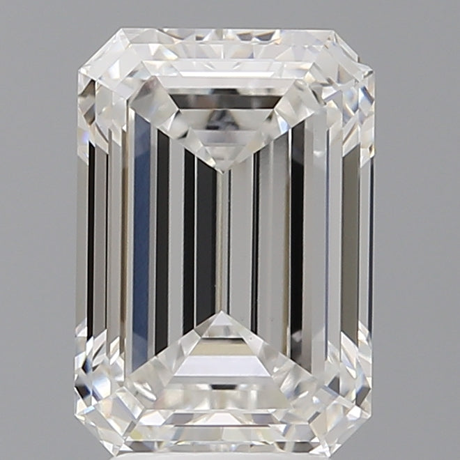 4.09 Carat Emerald Shaped, Ideal Cut, F Color, VVS2 Clarity, IGI Certified Lab Grown Diamond