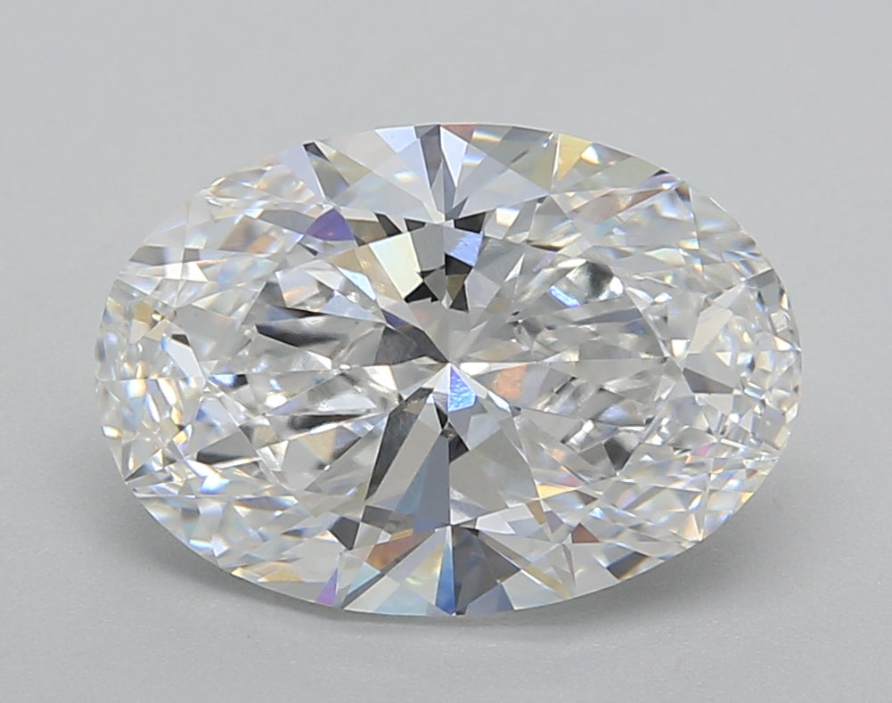 3.51 Carat Oval Shaped, Excellent Cut, D Color, VVS2 Clarity, IGI Certified Lab Grown Diamond
