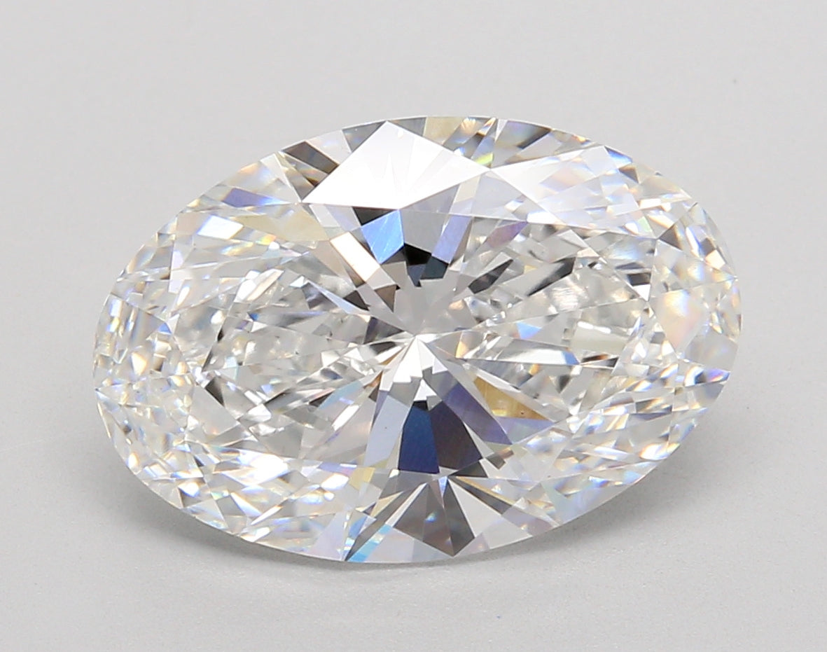 5.58 Carat Oval Shaped, Ideal Cut, E Color, VS1 Clarity, IGI Certified Lab Grown Diamond