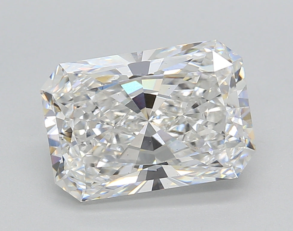 3.02 Carat Radiant Shaped, Excellent Cut, E Color, VS1 Clarity, IGI Certified Lab Grown Diamond
