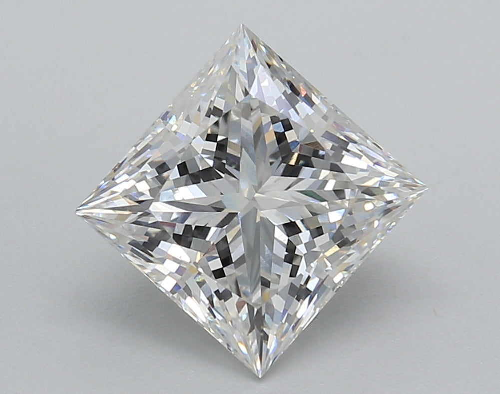 3.02 Carat Princess Shaped, Excellent Cut, F Color, VS1 Clarity, IGI Certified Lab Grown Diamond