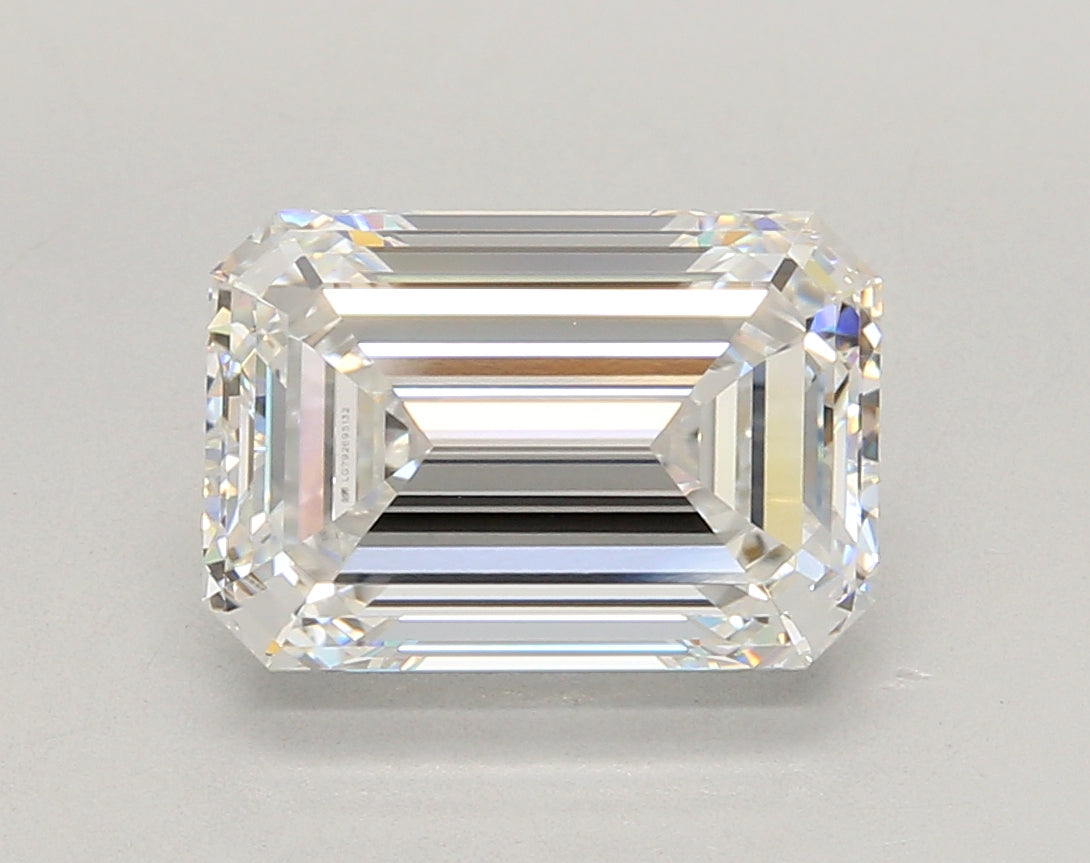 4.52 Carat Emerald Shaped, Ideal Cut, E Color, VVS2 Clarity, IGI Certified Lab Grown Diamond