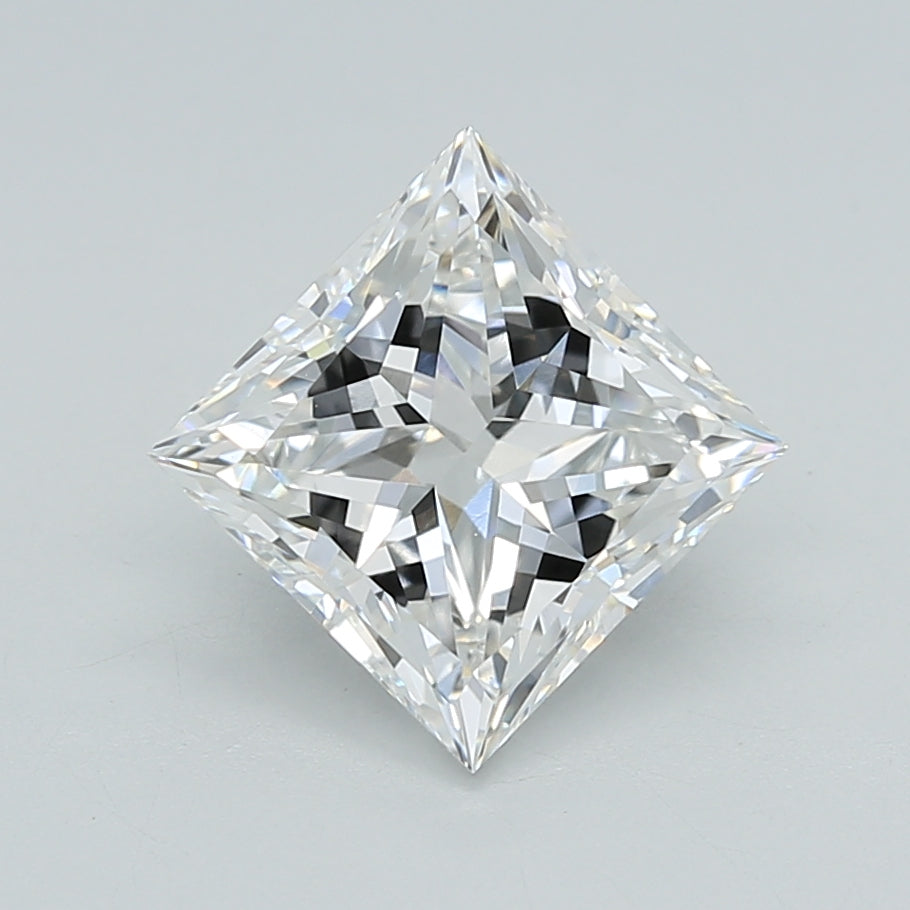 2.02 Carat Princess Shaped, Ideal Cut, E Color, VVS2 Clarity, IGI Certified Lab Grown Diamond