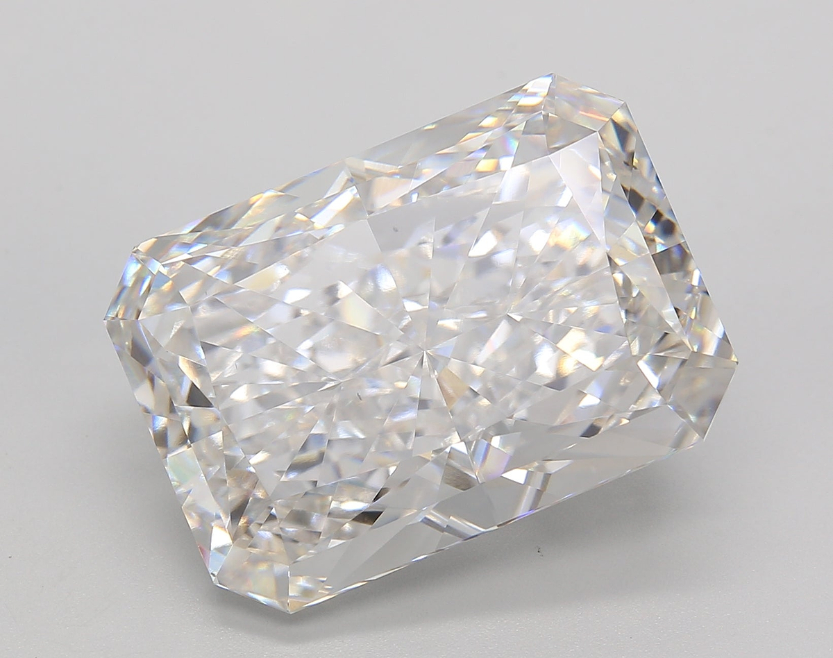 15.04 Carat Radiant Shaped, Ideal Cut, E Color, VS1 Clarity, IGI Certified Lab Grown Diamond