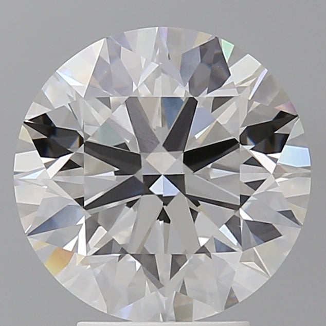 4.09 Carat Round Shaped, Ideal Cut, F Color, VVS2 Clarity, IGI Certified Lab Grown Diamond