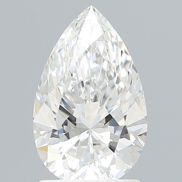 1.76 Carat Pear Shaped, Excellent Cut, F Color, VVS2 Clarity, IGI Certified Lab Grown Diamond