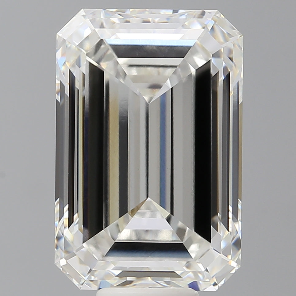 12.58 Carat Emerald Shaped, Ideal Cut, F Color, VVS2 Clarity, IGI Certified Lab Grown Diamond