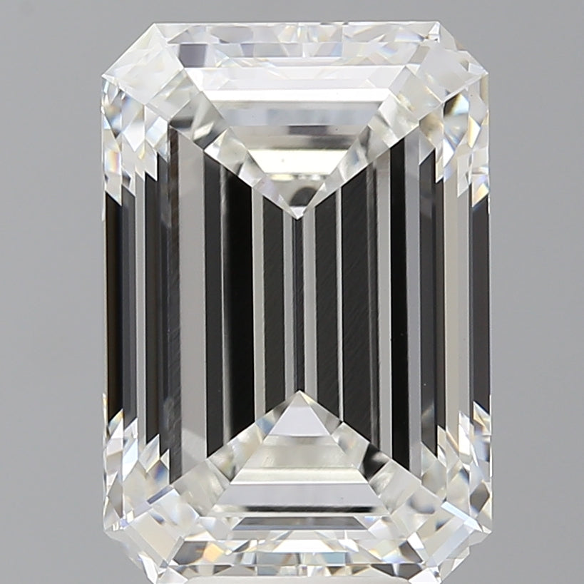 8.04 Carat Emerald Shaped, Ideal Cut, F Color, VVS2 Clarity, IGI Certified Lab Grown Diamond