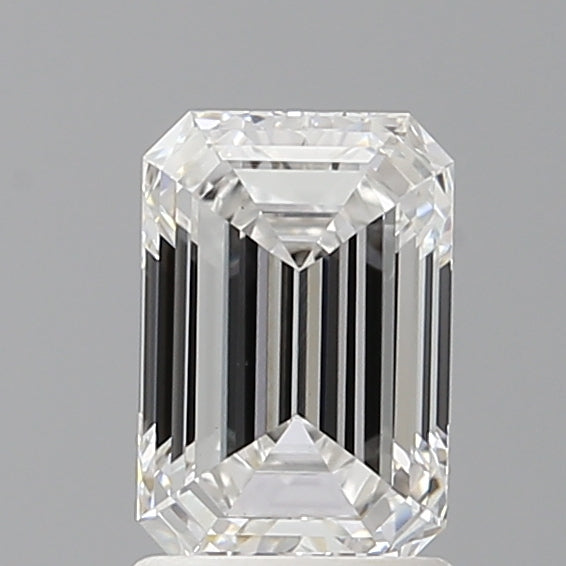 1.54 Carat Emerald Shaped, Ideal Cut, E Color, VVS2 Clarity, IGI Certified Lab Grown Diamond