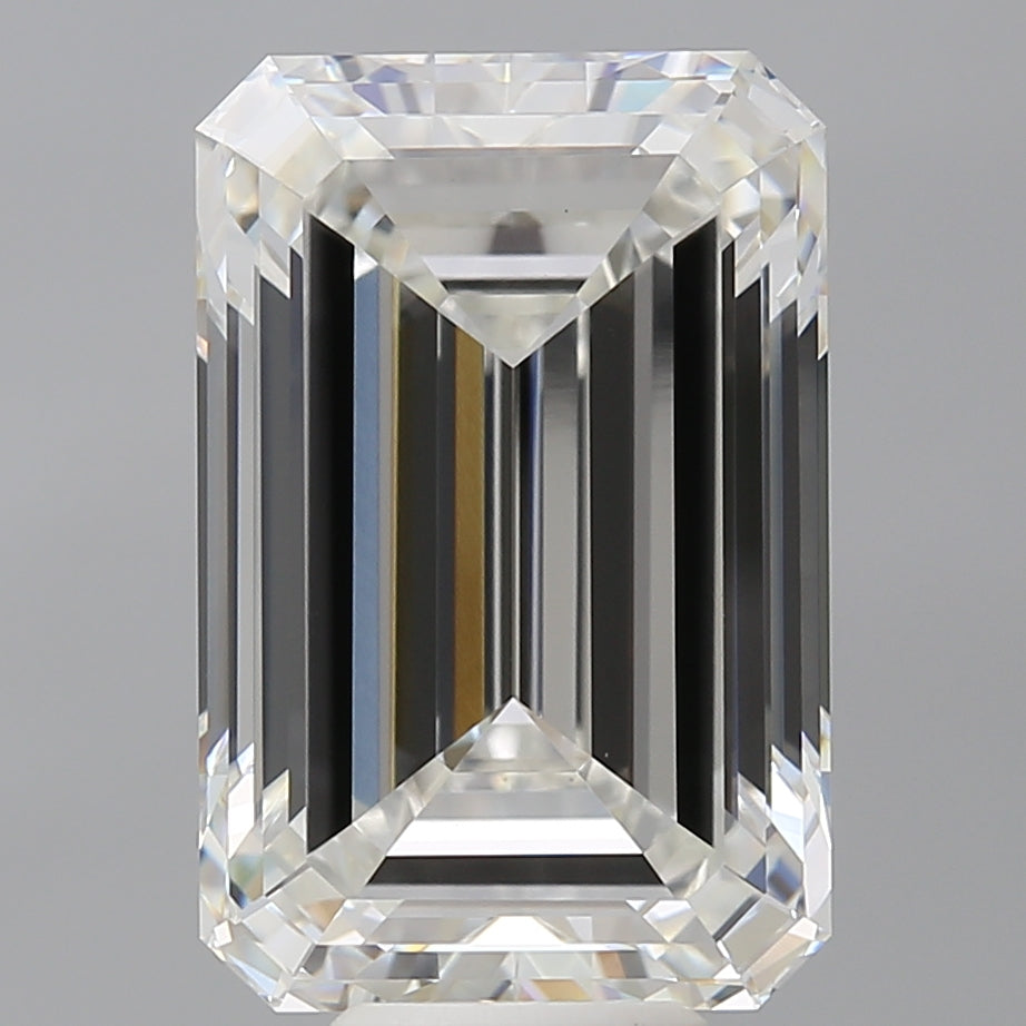 10.01 Carat Emerald Shaped, Ideal Cut, F Color, VVS2 Clarity, IGI Certified Lab Grown Diamond