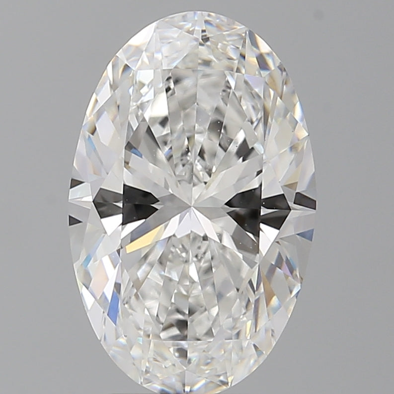 4.10 Carat Oval Shaped, Ideal Cut, E Color, VVS2 Clarity, IGI Certified Lab Grown Diamond