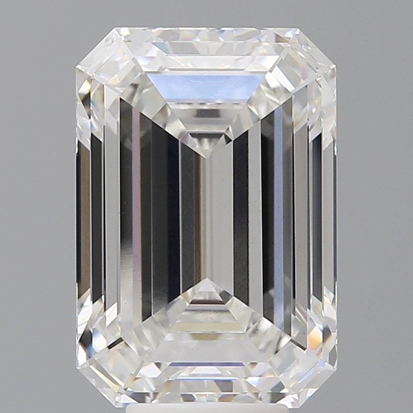 8.09 Carat Emerald Shaped, Ideal Cut, F Color, VS1 Clarity, IGI Certified Lab Grown Diamond